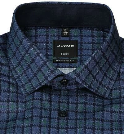 Besorgen 😀 OLYMP Luxor Modern Fit 1290/84/45 Hemd, Baumwolle, Grün-blau gemustert, Grün 🛒 3 Besorgen 😀 OLYMP Luxor Modern Fit 1290/84/45 Hemd, Baumwolle, Grün-blau gemustert, Grün 🛒 – Bild 3