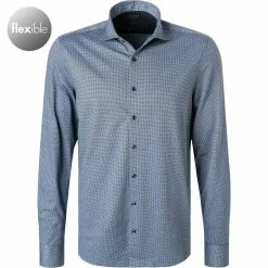 Bestpreis 🌟 OLYMP Level Five Body Fit 2016/84/11 Hemd, Jersey geruchshemmend, Blau gemustert, Bleu 🌟