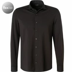 Am billigsten 😉 OLYMP Level Five Body Fit 2006/84/68 Hemd, Jersey geruchshemmend, Schwarz 🤩