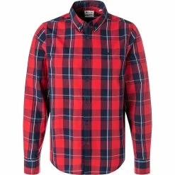 Rabatt 👍 MUSTANG Hemd 1011423/12096 Regular Fit, Baumwolle, Rot-navy kariert, Rot ⌛