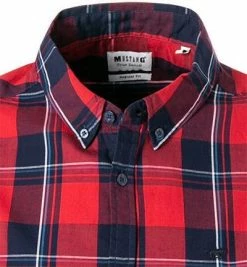 Rabatt 👍 MUSTANG Hemd 1011423/12096 Regular Fit, Baumwolle, Rot-navy kariert, Rot ⌛ -Hemden Verkaufsgeschäft 373969 norm2