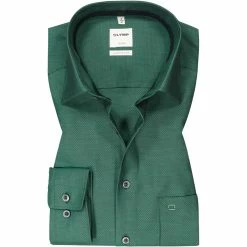 Bestes Angebot 🔔 OLYMP Luxor Comfort Fit 1068/84/45 Hemd, Baumwolle, Grün meliert, Grün 🔥