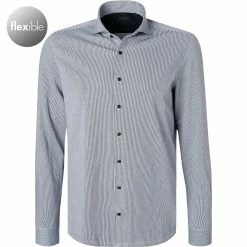 Auslauf ❤️ OLYMP Level Five Body Fit 2026/84/18 Hemd, Jersey, Marine-weiß gestreift, Marine 🛒