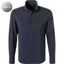 Bestes Angebot 🤩 OLYMP Level Five Body Fit 2056/84/18 Hemd, Jersey geruchshemmend, Marine gemustert, Marine 😉