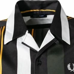 Rabatt ❤️ Fred Perry Hemd M2707/408 Kurzarmhemd, Baumwolle, Jägergrün-schwarz gestreift, Jägergrün 🥰 -Hemden Verkaufsgeschäft 374171 norm2