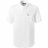 Brandneu ⌛ Fred Perry Hemd M2701/100 Kurzarmhemd, Oxford, Weiß ⌛