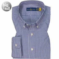 Angebote 😍 Polo Ralph Lauren Hemd 711802368/002 Big&Tall, Baumwolle, Navy-weiß kariert, Navy-weiß 🔥