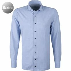 Am billigsten 😍 OLYMP Luxor Modern Fit 69EL 1224/89/11 Hemd, Jersey geruchshemmend, Extra langer Arm, Bleu gemustert, Bleu 🥰