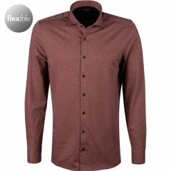 Aktion 👏 OLYMP Level Five Body Fit 2016/84/36 Hemd, Jersey geruchshemmend, Sienna gemustert , Sienna ⌛