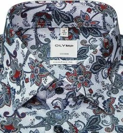 Coupon 🔔 OLYMP Luxor Comfort Fit 1086/84/45 Hemd, Baumwolle, Blau-grün gemustert, Grün 👏 -Hemden Verkaufsgeschäft 374494 norm2