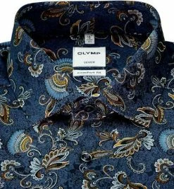 Bestpreis ❤️ OLYMP Luxor Comfort Fit 1019/64/18 Hemd, Baumwolle, Blau gemustert, Marine 🧨 -Hemden Verkaufsgeschäft 374497 norm2