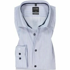 Bester Verkauf 🛒 OLYMP Luxor Modern Fit 69EL 1310/89/18 Hemd, Baumwolle, Extra langer Arm, Blau-weiß gestreift, Marine 🤩