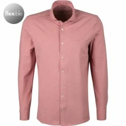 Neu ⌛ OLYMP Level Five Body Fit 2006/84/35 Hemd, Jersey geruchshemmend, Rot meliert, Rot 😉