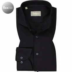 Bester Verkauf ⭐ fakts Hemd 6055/291 Slim Fit, Jersey geruchshemmend, Dunkelblau 😉
