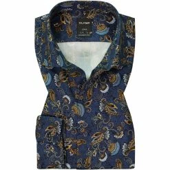 Großhandel 😀 OLYMP Luxor Modern Fit 1219/64/18 Hemd, Baumwolle, Marine gemustert, Marine ⭐