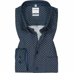 Bestpreis 🤩 OLYMP Luxor Comfort Fit 1017/64/11 Hemd, Baumwolle, Blau gemustert, Bleu 🥰