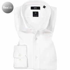 Am billigsten 🎉 BOSS Hemd Joe 50463009/100 Regular Fit, Jersey, Weiß 🔥