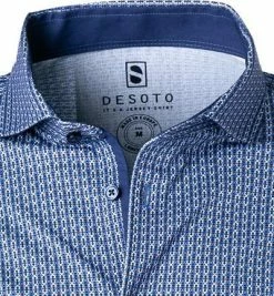 Neu 🎉 DESOTO Hemd New Hai 47107-3/526 Jersey, Dunkelblau gemustert, Dunkelbau 🥰 -Hemden Verkaufsgeschäft 374661 norm2