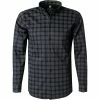 Rabatt ✔️ DESOTO Hemd Modern B.D. 49213-3/920 Jersey, Schwarz-grau kariert, Schwarz 😉