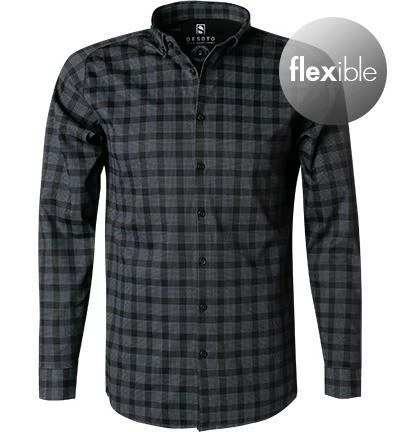 Rabatt ✔️ DESOTO Hemd Modern B.D. 49213-3/920 Jersey, Schwarz-grau kariert, Schwarz 😉 2 Rabatt ✔️ DESOTO Hemd Modern B.D. 49213-3/920 Jersey, Schwarz-grau kariert, Schwarz 😉 – Bild 2
