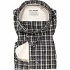 Coupon ⌛ FIL NOIR Hemd Giuseppe 51576/09 Shaped Fit, Flanell CO2-Neutral, Schwarz-ecru kariert, Schwarz 👍