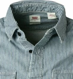 Aktion 😀 Levi's® Hemd 187/0154 Baumwolle, Blau-weiß gestreift, Blau-weiß 🔔 -Hemden Verkaufsgeschäft 374864 norm2