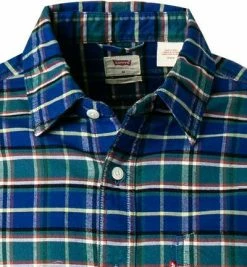 Bester Verkauf 🧨 Levi's® Hemd 85746/0051 Baumwolle, Blau kariert, Blau-grün-gelb 🛒 -Hemden Verkaufsgeschäft 374869 norm2