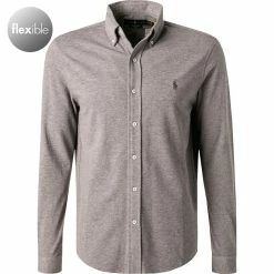 Budget ✨ Polo Ralph Lauren Hemd 710654408/058 Baumwoll-Piqué, Grau 🎉