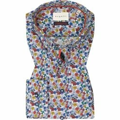 Schlussverkauf ❤️ bugatti Hemd 9350/88804/370 Modern Fit, Baumwolle, Navy-multicolor gemustert, Multicolor 🎉