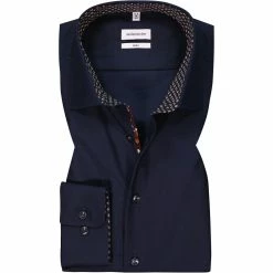 Schlussverkauf 🧨 Seidensticker Hemd 650620/19 Slim Fit, Baumwolle, Dunkelblau 🤩
