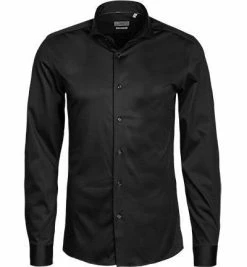 Schlussverkauf 👏 ETERNA Hemd 2159/YS82/67/39 Slim Fit, Jersey CO2-Neutral, Schwarz 🎁 -Hemden Verkaufsgeschäft 375365 norm