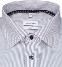 Coupon 🤩 Seidensticker Hemd 650590/19 Slim Fit, Baumwolle, Dunkelblau-weiß gestreift, Dunkelblau 🥰 -Hemden Verkaufsgeschäft 375368 norm2