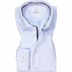 Bester Verkauf 🤩 Seidensticker Hemd 150590/13 Regular Fit, Baumwolle, Hellblau-weiß gestreift, Hellblau ✔️