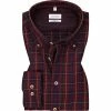 Billig 🔥 Seidensticker Hemd 150872/49 Regular Fit, Twill, Bordeaux kariert, Weinrot 🤩