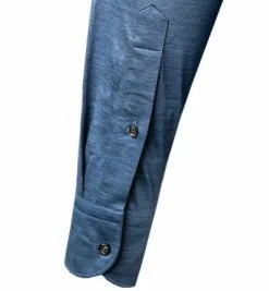 Auslauf 😍 BOGGI MILANO Hemd BO21A0138/04 Regular Fit, Jersey atmungsaktiv, 👖 Jeansblau meliert, Indigo ⌛ -Hemden Verkaufsgeschäft 375479 norm3