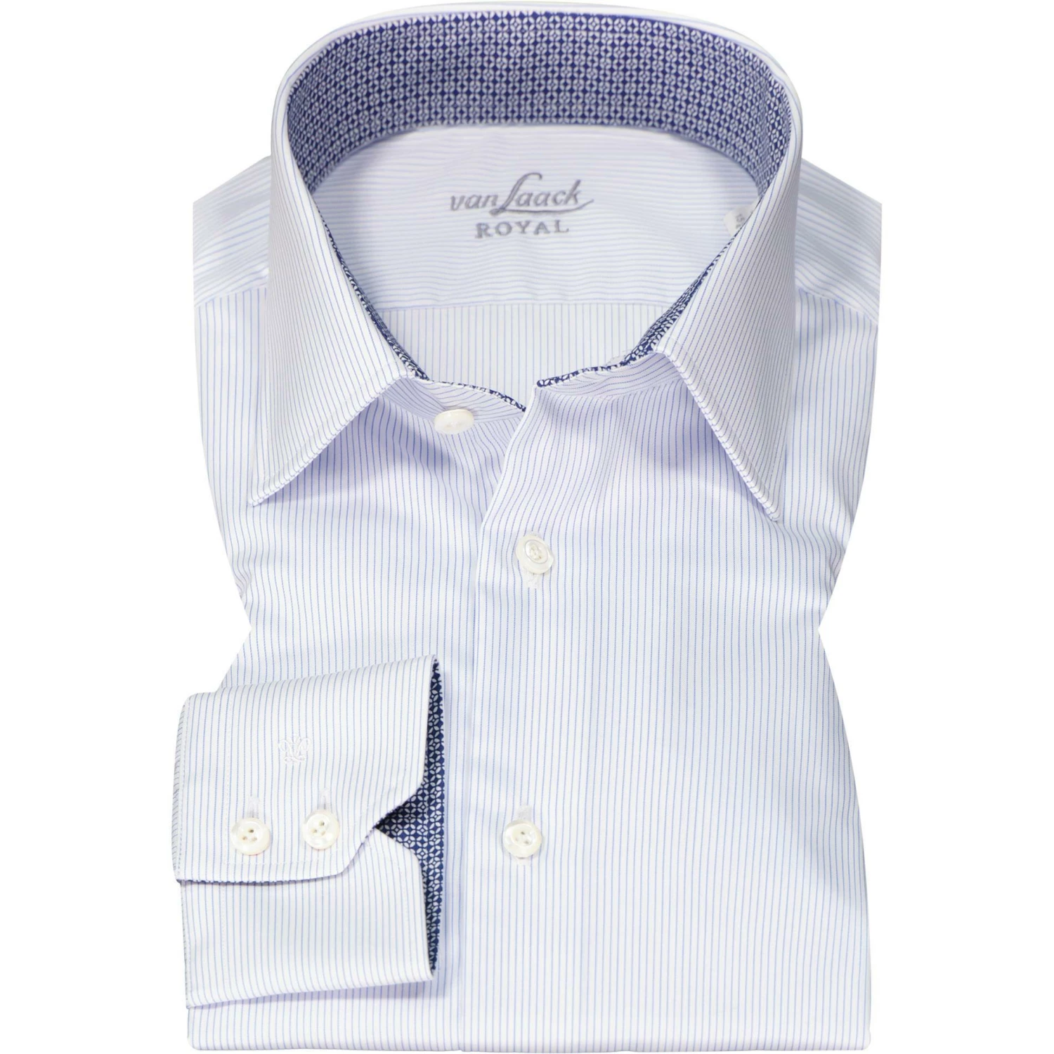 Neu 👏 van Laack Hemd Tailor Fit 162577/RET-TF05/007 Baumwolle, Weiß-blau gestreift , Hellblau ⌛ 1 Neu 👏 van Laack Hemd Tailor Fit 162577/RET-TF05/007 Baumwolle, Weiß-blau gestreift , Hellblau ⌛