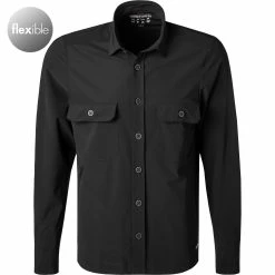 Aktion ✨ PURE Overshirt D31320-21140/001 Jersey geruchshemmend, Schwarz 😍