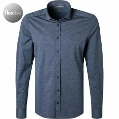Am billigsten 🎉 PURE Hemd D31312-21770/120 Jersey geruchshemmend, Marine meliert, Dunkelblau 👍