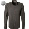 Rabatt 🔔 PURE Hemd D31307-21750/278 Jersey geruchshemmend, Braun-schwarz gemustert , Dunkelbraun ⌛
