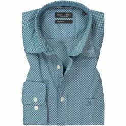 Top 10 😀 Marc O'Polo Hemd 128 7201 42030/D80 Regular Fit, Popeline, Rauchblau gemustert, Rauchblau 🤩