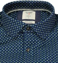 Besorgen 🤩 OLYMP Casual Level Five Body Fit 3576/84/45 Hemd, Cord, Dunkelblau-grün gemustert, Marine-grün 💯 -Hemden Verkaufsgeschäft 375650 norm2