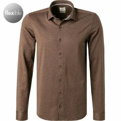Top 10 ❤️ OLYMP Casual Level Five Body Fit 3584/84/28 Hemd, Jersey, Braun meliert, Braun ✔️