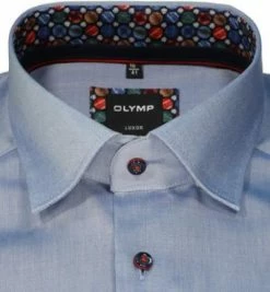 Neu 🥰 OLYMP Luxor Modern Fit 1326/84/13 Hemd, Baumwolle, Blau meliert, Rauchblau ❤️ -Hemden Verkaufsgeschäft 375721 norm2