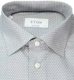 Am billigsten 🥰 ETON Hemd 1000/02493/29 Contemporary Fit, Baumwolle, Silbergrau-weiß gemustert, Blaugrau ❤️ -Hemden Verkaufsgeschäft 375797 norm2