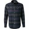 Am billigsten 🥰 Barbour Hemd Lutsleigh navy marl MSH4989NY91 Tailored Fit, Twill, Navy kariert ⭐
