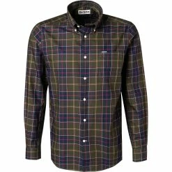 Brandneu ✔️ Barbour Hemd Wetherham classic tartan MSH4982TN11 Tailored Fit, Twill, Grün-blau kariert 🌟