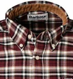 Besorgen 😉 Barbour Hemd Birtley merlot MSH5030RE94 Tailored Fit, Baumwolle, Merlot-schwarz kariert 👍 -Hemden Verkaufsgeschäft 376057 norm2