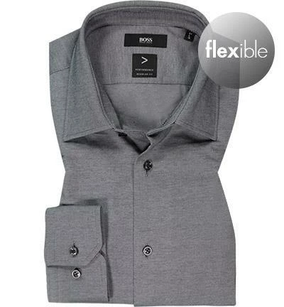 Schlussverkauf ✨ BOSS Hemd Joe 50463021/029 Regular Fit, Jersey, Grau meliert, Dunkelgrau 🌟 2 Schlussverkauf ✨ BOSS Hemd Joe 50463021/029 Regular Fit, Jersey, Grau meliert, Dunkelgrau 🌟 – Bild 2