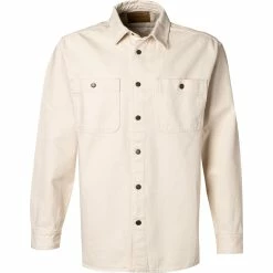 Billig 🤩 American Vintage Overshirt MDAT06B/ecru Denim 👍