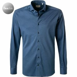 Besorgen ✔️ ETERNA Hemd 2159/JS82/17 Modern Fit, Jersey CO2-Neutral, Blau meliert, Blau 😀